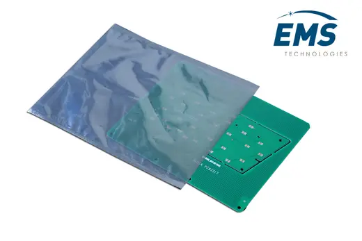 Pink LDPE anti-static bag for electronics packing, EMS Technologies